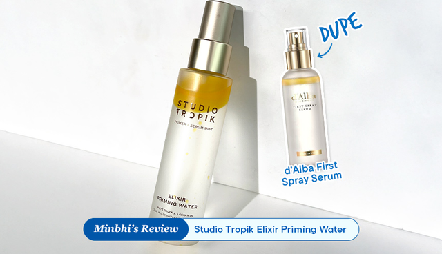 Review Studio Tropik Elixir Priming Water: Dupe d’Alba Spray Serum!