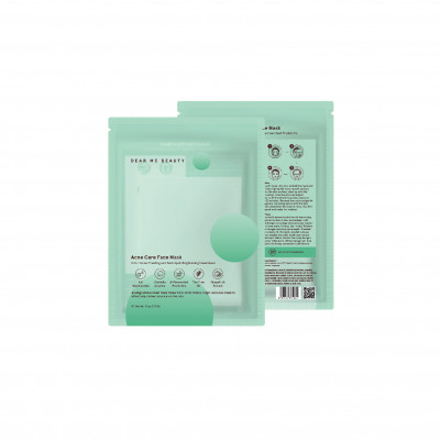 DEAR ME BEAUTY Acne Care Face Mask 4% Niacinamide + Probiotic + Centella Asiatica + Grapefruit Extract
