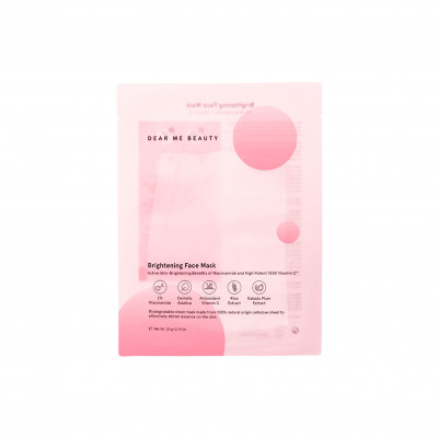 DEAR ME BEAUTY Brightening Face Mask 2% Niacinamide + Vitamin C + Centella Asiatica + Lychee Extract