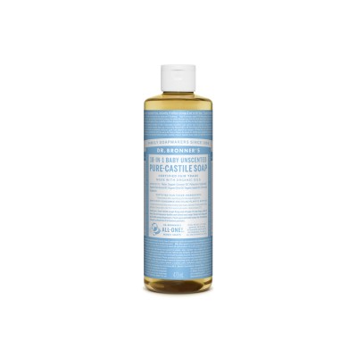 DR BRONNERS Unscented Pure Castile Liquid Soap