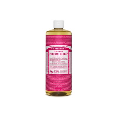 DR BRONNERS Rose Pure Castile Liquid Soap