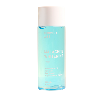 PURIVERA BOTANICALS Malachite Whitening Toner Essence - Niacinamide 5% Bulgrarian Rose Water - Glow Mencerahkan