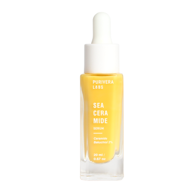 PURIVERA BOTANICALS Sea Ceramide Serum Bakuchiol 2% Ceramide 3% Buckthorn Anti Aging Skin Barrier Retinol Alt