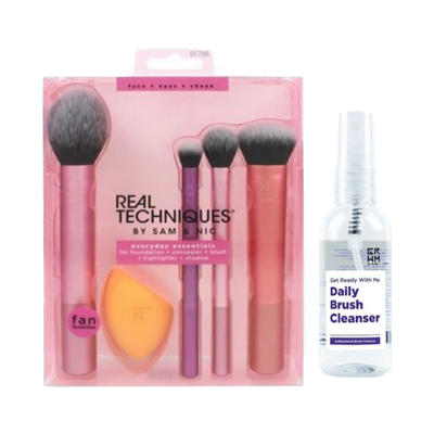 BY BEAUTYHAUL [REAL TECHNIQUES x GRWM] Everyday Essential Brush and Cleanser Set