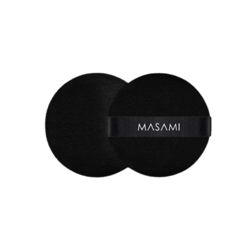 MASAMI 2P 55X5MM ROUND BLACK SOFT COTTON PUFF