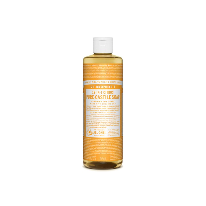 DR BRONNERS Citrus Pure Castile Liquid Soap