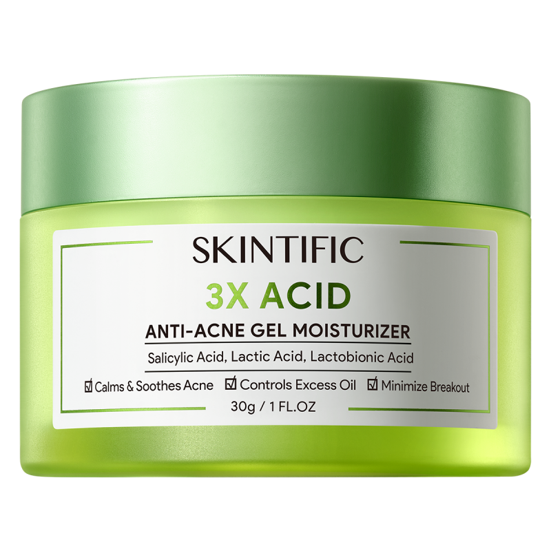 SKINTIFIC 3X Acid Anti-Acne Gel Moisturizer-30gr