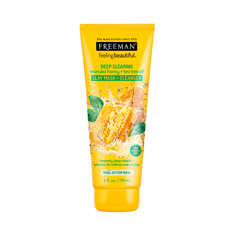 FREEMAN Feeling Beautiful Deep Clearing Manuka Honey & Tea Tree Oil Clay Mask and Cleanser