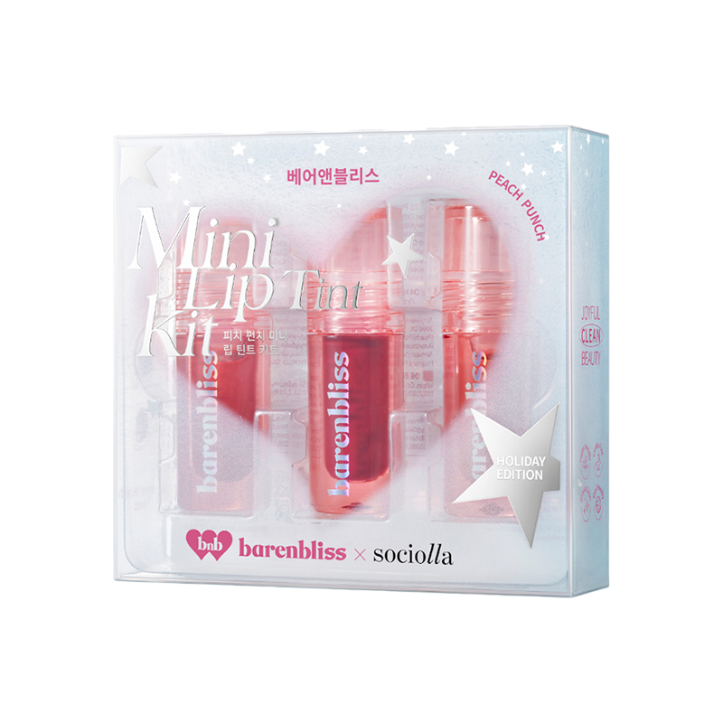 BARENBLISS Peach Punch Mini Lip Tint Kit (Holiday Edition)