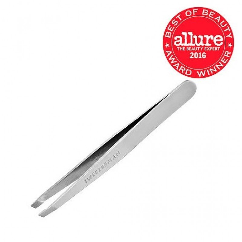 TWEEZERMAN Stainless Steel Slant Tweezer(Silver)