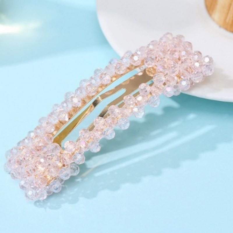 NO BRAND Crystal PInk Hair Clip