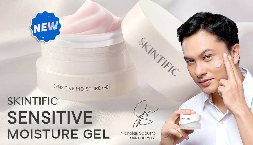 NEW: Skintific Sensitive Moisture Gel, Pelembap Andalan Nicholas Saputra!