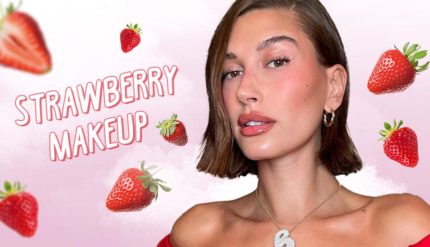 Lagi Viral! Contek Strawberry Makeup Ala Hailey Bieber!